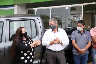 Aconteceu nesta terÃ§a (05) a entrega da Amarok da PromoÃ§Ã£o Sorte Premiada da Cooperativa Sicredi